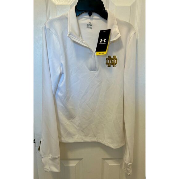 NWT Under Armour Quarter Zip Notre Dame Women's Small - Picture 1 of 7